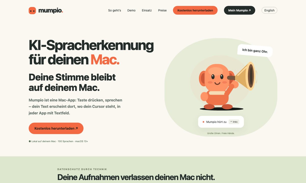 Startseite von Mumpio